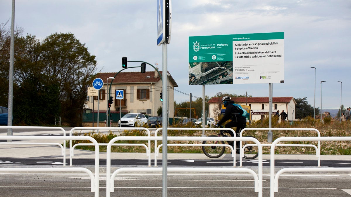 Galer A Pamplona Estrena Acera Y Carril Bici Al Oeste De La Ciudad