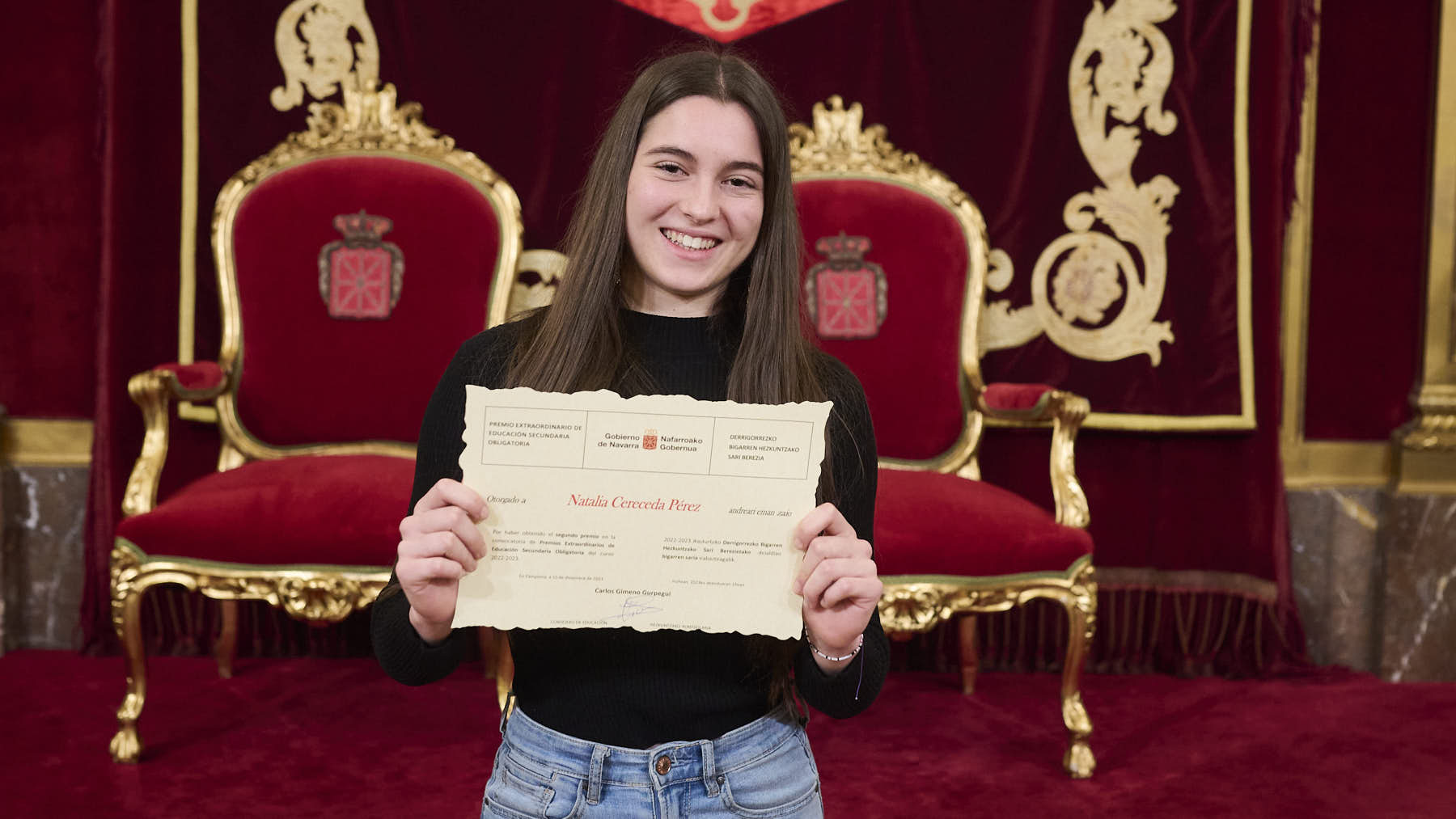 Los siete alumnos navarros de matrícula de honor que reciben Premios