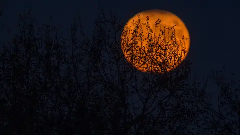Luna llena sobre Pamplona