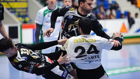 24ª jornada de la Liga Asobal entre el Helvetia Anaitasuna y el Puente Genil. MIGUEL OSÉS_21