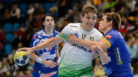 Chocarro. El Helvetia Anaitasuna y el Ademar León se enfrentan en partido de la séptima jornada de la Liga Loterías Asobal. PABLO LASAOSA 22