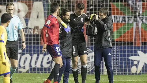 Osasuna se enfrenta al Alcorc&oacute;n en el Sadar durante  la 15 jornada de LaLiga OSASUNA