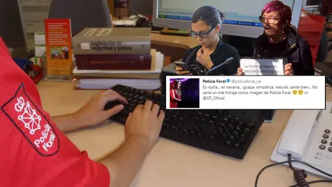 La Polic&iacute;a Foral retira su halago a Amaia, de Operaci&oacute;n Triunfo, que ha sido duramente atacado por la concejala de Aranzadi, Laura Berro, y la parlamentaria de Podemos, Tere Saez. NAVARRA.COM