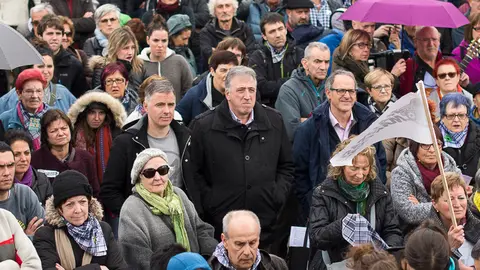 _La Vuelta a Navarra del pueblo de Alsasua_, en apoyo de los cocho jóvenes procesados por agredir a dos guardias civiles y sus parejas llega a Pamplona. PABLO LASAOSA 05