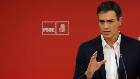 Imagen del nuevo presidente del Gobierno de Espa&ntilde;a, Pedro S&aacute;nchez, durante un acto pol&iacute;tico del PSOE Archivo EFE