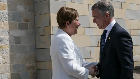 La Asamblea de la Eurorregión Nueva Aquitania-Euskadi-Navarra se reúne en Pamplona, presidida por Alain Rousset, Íñigo Urkullu y Uxue Barkos (04). IÑIGO ALZUGARAY