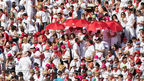 Los tendidos de la Plaza de Toros de Pamplona durante la sexta corrida de la Feria del Toro de San Fermín 2018 (03). IÑIGO ALZUGARAY
