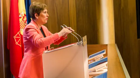 La presidenta del Gobierno de Navarra, Uxue Barkos, realiza un balance de la acci&oacute;n de gobierno al cumplirse tres a&ntilde;os de legislatura (07). I&Ntilde;IGO ALZUGARAY