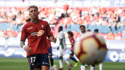 Brandon en el partido entre Osasuna y Numancia disputado en el estadio de El Sadar correspondiente a la 8&ordf; jornada de la Liga123. MIGUEL OSÉS_7