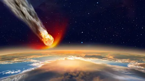 Imagen de un meteorito accediendo a la atm&oacute;sfera de la Tierra ARCHIVO