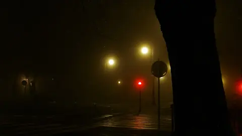 Pamplona, entre la densa nieve vivida en los días navideños. EDUARDO LAPORTE.