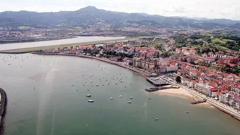 Una imagen aérea de Fuenterrabía.