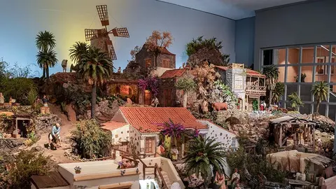 Belén colocado en El Corte Inglés de Las Palmas.