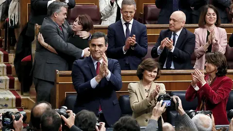 Pedro S&aacute;nchez, quien logr&oacute; este martes la confianza del Congreso para un nuevo mandato como presidente del Gobierno. EFE