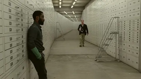 John David Washington y Christopher Nolan