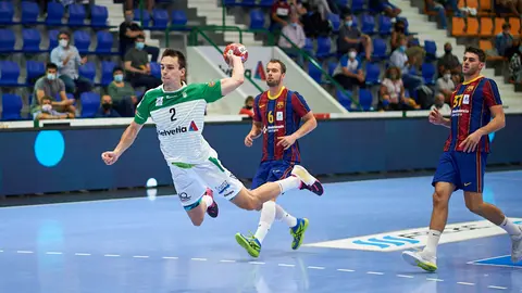 Álvaro Gastón Partido entre Anaitasuna y Barcelona correspondiente a la primera jornada de la liga Asobal de la temporada 2020-2021. MIGUEL OSÉS