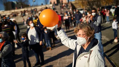 Miles de personas protestan en Pamplona en contra de la ley de Educación conocida como “Ley Celaá” que ataca a los colegios concertados y a los centros de educación especial. PABLO LASAOSA