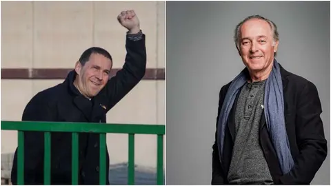 El terrorista Arnaldo Otegi y Jos&eacute; Manuel Soto, cantante.