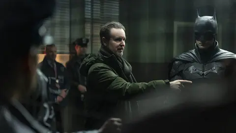 El director Matt Reeves junto a Robert Pattinson