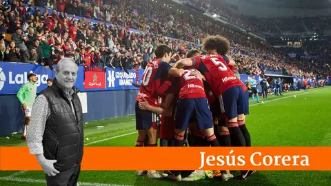 Celebraci&oacute;n de uno de los dos goles de Osasuna ante el Athletic de Bilbao. I&Ntilde;IGO ALZUGARAY