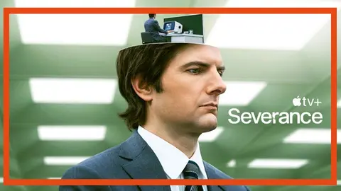Una imagen de la serie con más laureada de Apple TV, Severance