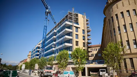 Obras de las viviendas de Maristas en Pamplona. PABLO LASAOSA