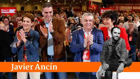 Chivite, Cerd&aacute;n y Saiz con el Pedro S&aacute;nchez en el Congreso del PSN.