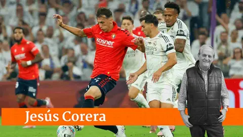 Ante Budimir en el partido de este martes en el Bernabéu contra el Real Madrid. EFE