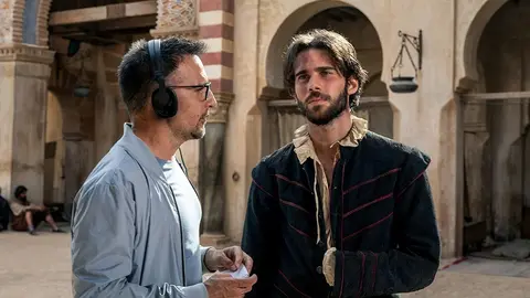 Momento del rodaje de El Cautivo, de Alejandro Amenábar.