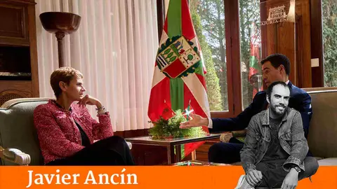 La Presidenta de Navarra, María Chivite, y el Lehendakari del Gobierno Vasco, Imanol Pradales, suscriben en el Palacio de Ajuria Enea el Protocolo General de Colaboración entre la Comunidad Foral de Navarra y la Comunidad Autónoma de Euskadi. GOBIERNO DE NAVARRA