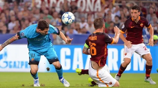 Partido Roma-Barcelona. Efe.