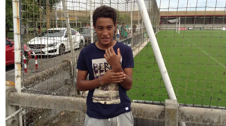 Antonio Otegui, jugador de Osasuna, en Tajonar.