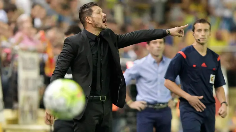 Diego Simeone entrena al At. Madrid. EFE.