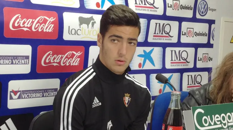 Mikel Merino en rueda de prensa.