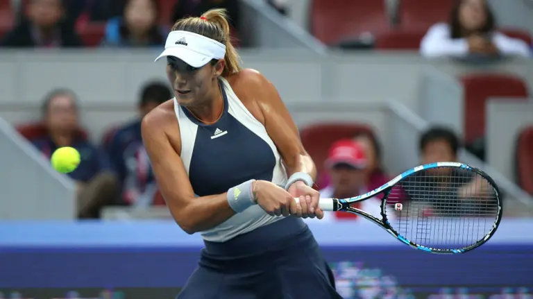 Garbiñe Muguruza en acción. EFE.