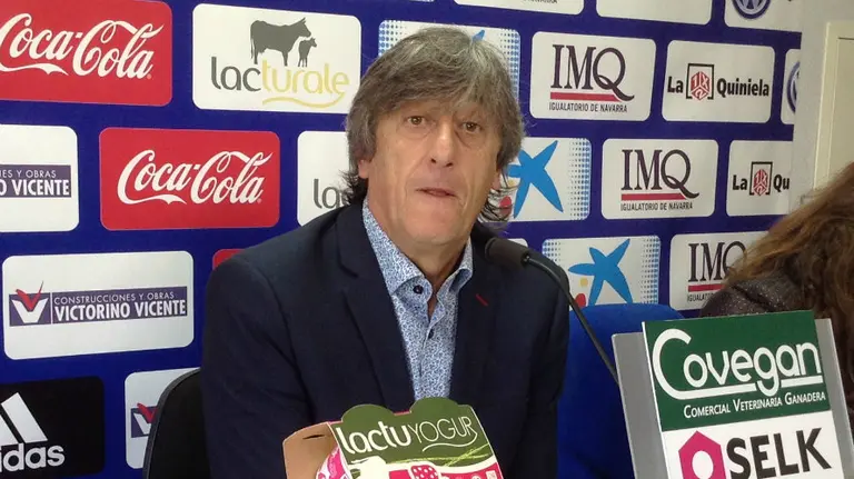 Martín Monreal en rueda de prensa en Tajonar.
