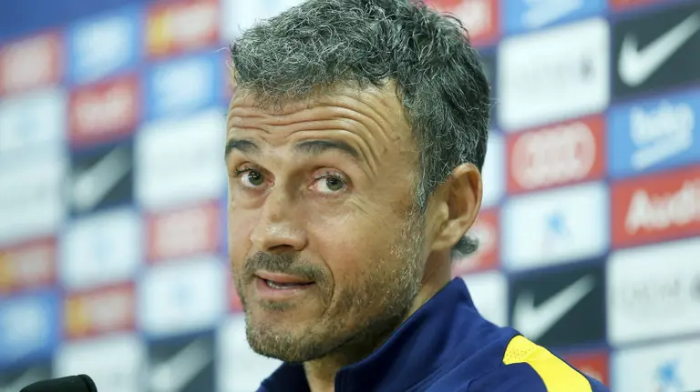 Luis Enrique Martínez en rueda de prensa. EFE.