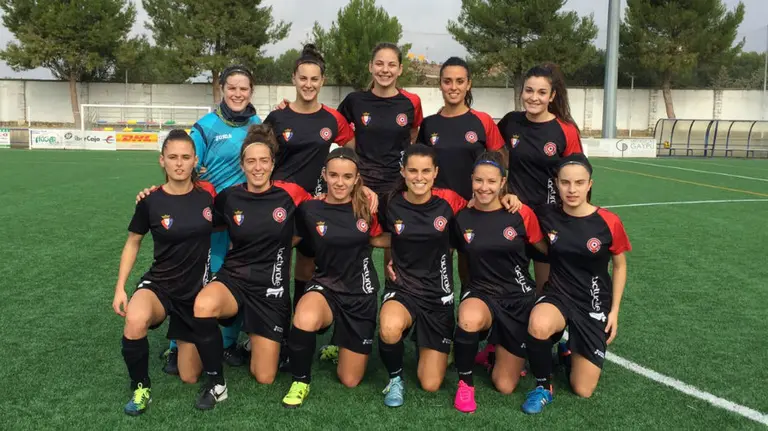 Equipo titular del Mullier FCN en Huesca.