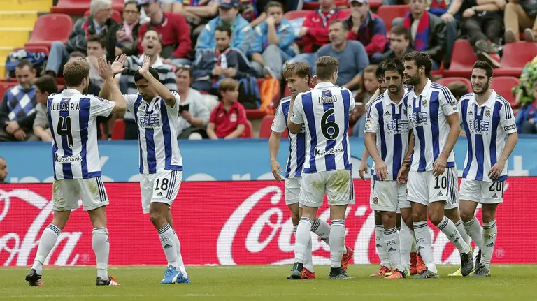 La Real Sociedad superó al Levante sin problemas. EFE.