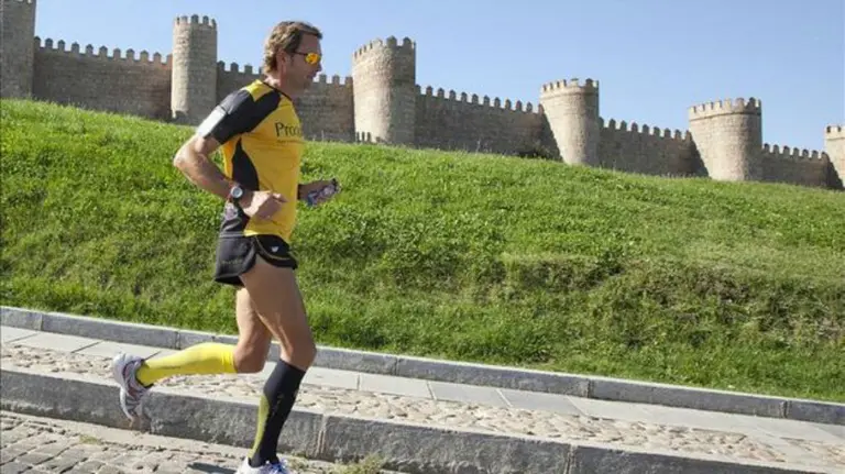 El tafallés Ricardo Abad en pleno esfuerzo. Archivo.