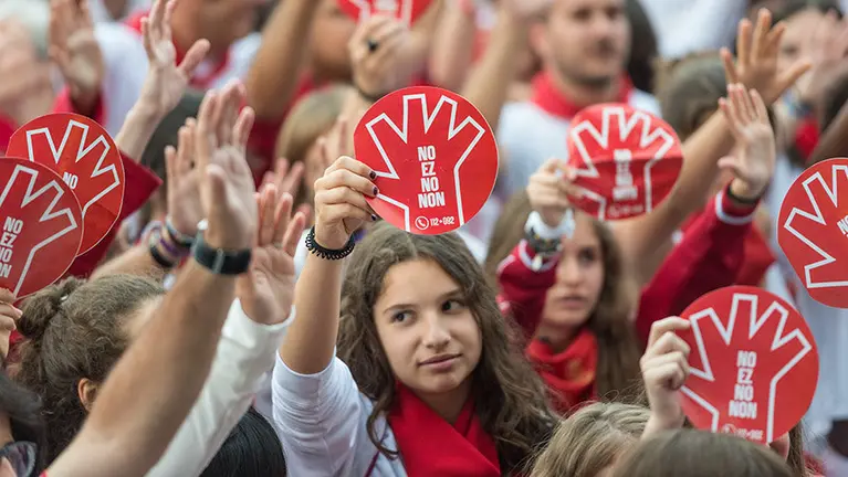 Marcha ciudadana contra las agresiones sexistas en Pamplo celebrada en Sanfermines DANIEL FERN&Aacute;ND (9)