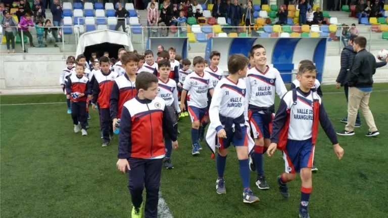 Chavales de la cantera de la Mutilvera.