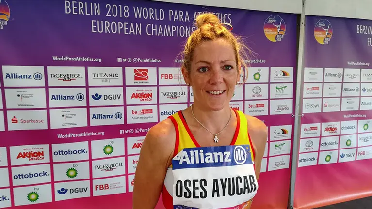 La atleta navarra Izaskun Os&eacute;s. Twitter dxtadaptado.com