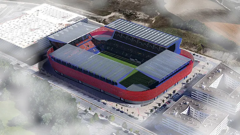 Fortaleza roja. Vista desde el aire.