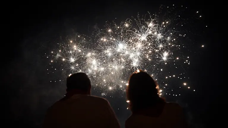 Quinto d&iacute;a del concurso internacional de fuegos artificiales de los sanfermines de 2019. MIGUEL OS&Eacute;S