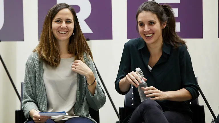Acto electoral de Unidas Podemos con la presencia de&nbsp;Irene Montero, Ione Belarra, Neniques Rold&aacute;n, Maite Mola, Mikel Buil, Ainhoa Azn&aacute;rez y Edurne Eguino. I&Ntilde;IGO ALZUGARAY