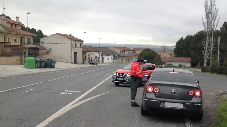 Control de tr&aacute;fico en Caparroso POLIC&Iacute;A FORAL