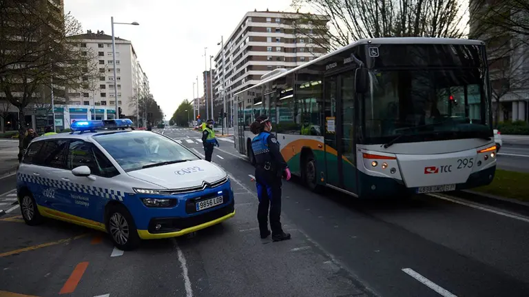 Control de la polic&iacute;a en Pamplona POLIC&Iacute;A MUNICIPAL DE PAMPLONA