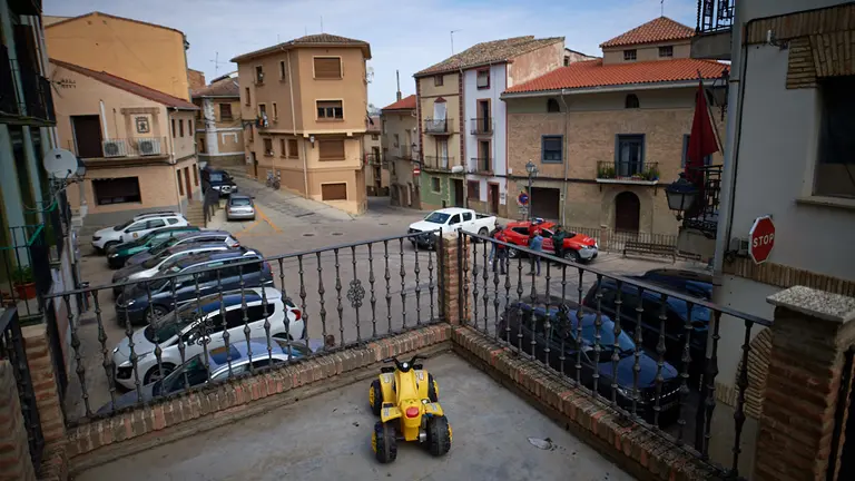 La localidad navarra de Funes se prepara para entrar en el confinamiento desde este miercoles por el elevado numero de casos por coronavirus. MIGUEL OSÉS