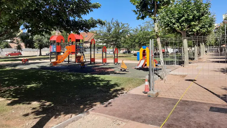 Imagen de la obra realizada en la plaza de la Azucarera. AYUNTAMIENTO DE TUDELA